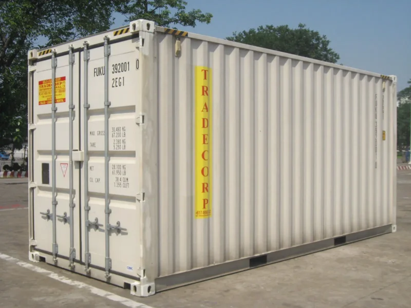 20 Fuß High Cube Container 2 Paletten nebeneinander